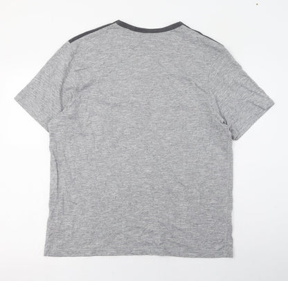 Matalan Mens Grey  Cotton  T-Shirt Size XL Round Neck  - Loungewear