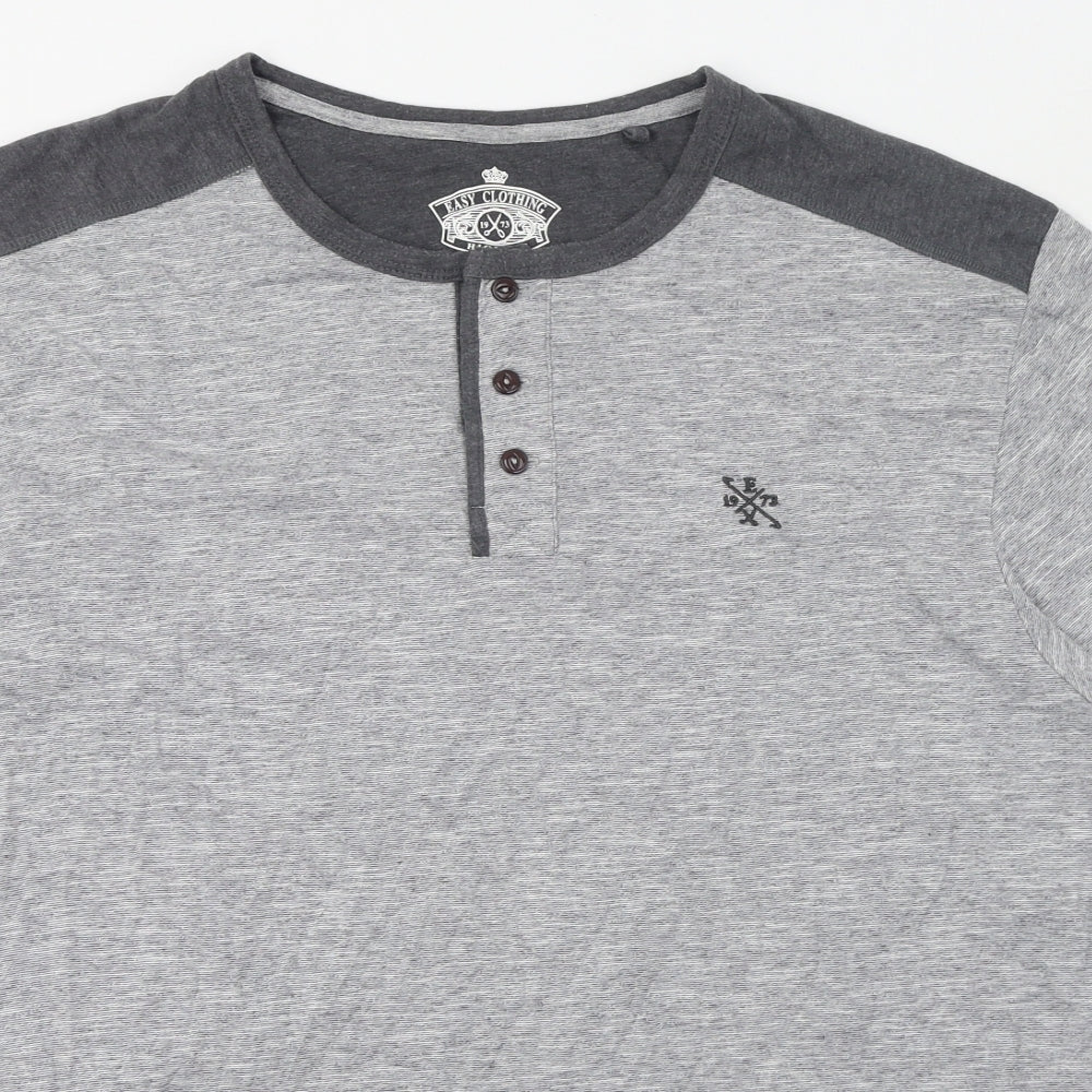 Matalan Mens Grey  Cotton  T-Shirt Size XL Round Neck  - Loungewear