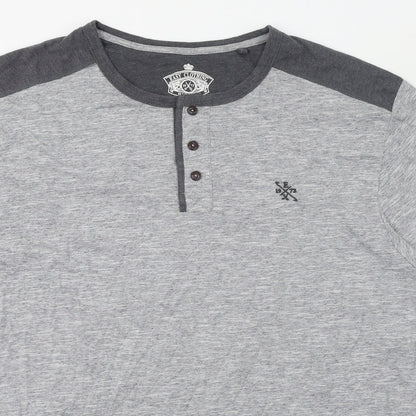 Matalan Mens Grey  Cotton  T-Shirt Size XL Round Neck  - Loungewear