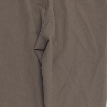 Bonmarché Womens Brown  Polyester Cropped Trousers Size 12 L24 in Regular