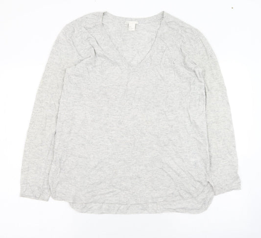 Womens UK Size 6 H&M Grey Cardigan Jumper