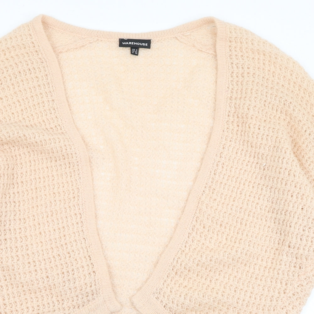Womens UK Size 6 Warehouse Pink Cardigan Jumper