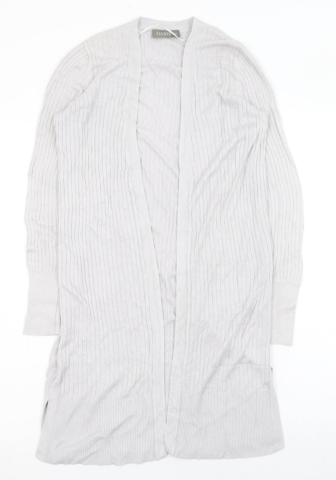 Womens UK Size XS Oasis Grey Cardigan Jumper