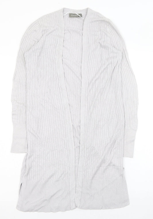 Womens UK Size XS Oasis Grey Cardigan Jumper