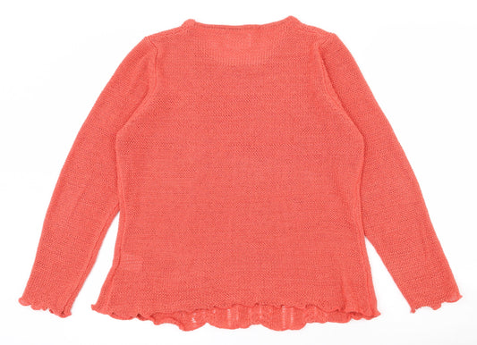 Inspire Collection Womens Pink Round Neck  Acrylic Pullover Jumper Size 12   - 12-14