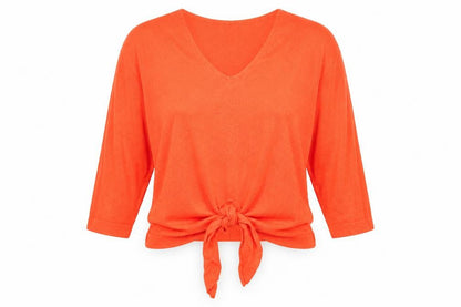 Womens UK Size 10 Marks and Spencer Orange Pullover Jumper