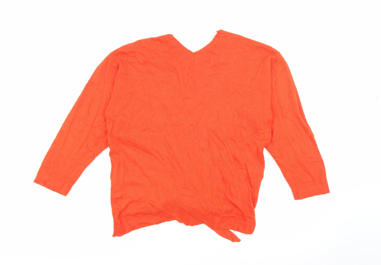 Womens UK Size 10 Marks and Spencer Orange Pullover Jumper