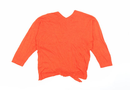 Womens UK Size 10 Marks and Spencer Orange Pullover Jumper