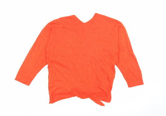 Womens UK Size 10 Marks and Spencer Orange Pullover Jumper