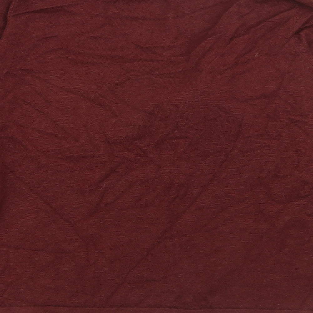 Shu Shu Womens Brown Scoop Neck  Rayon Pullover Jumper Size XL