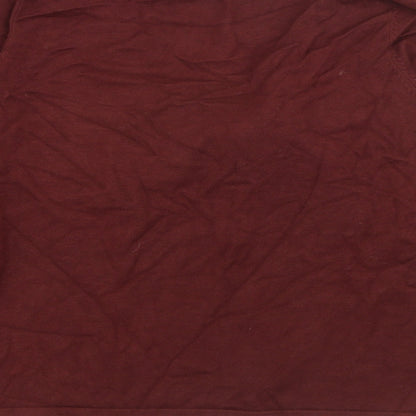 Shu Shu Womens Brown Scoop Neck  Rayon Pullover Jumper Size XL