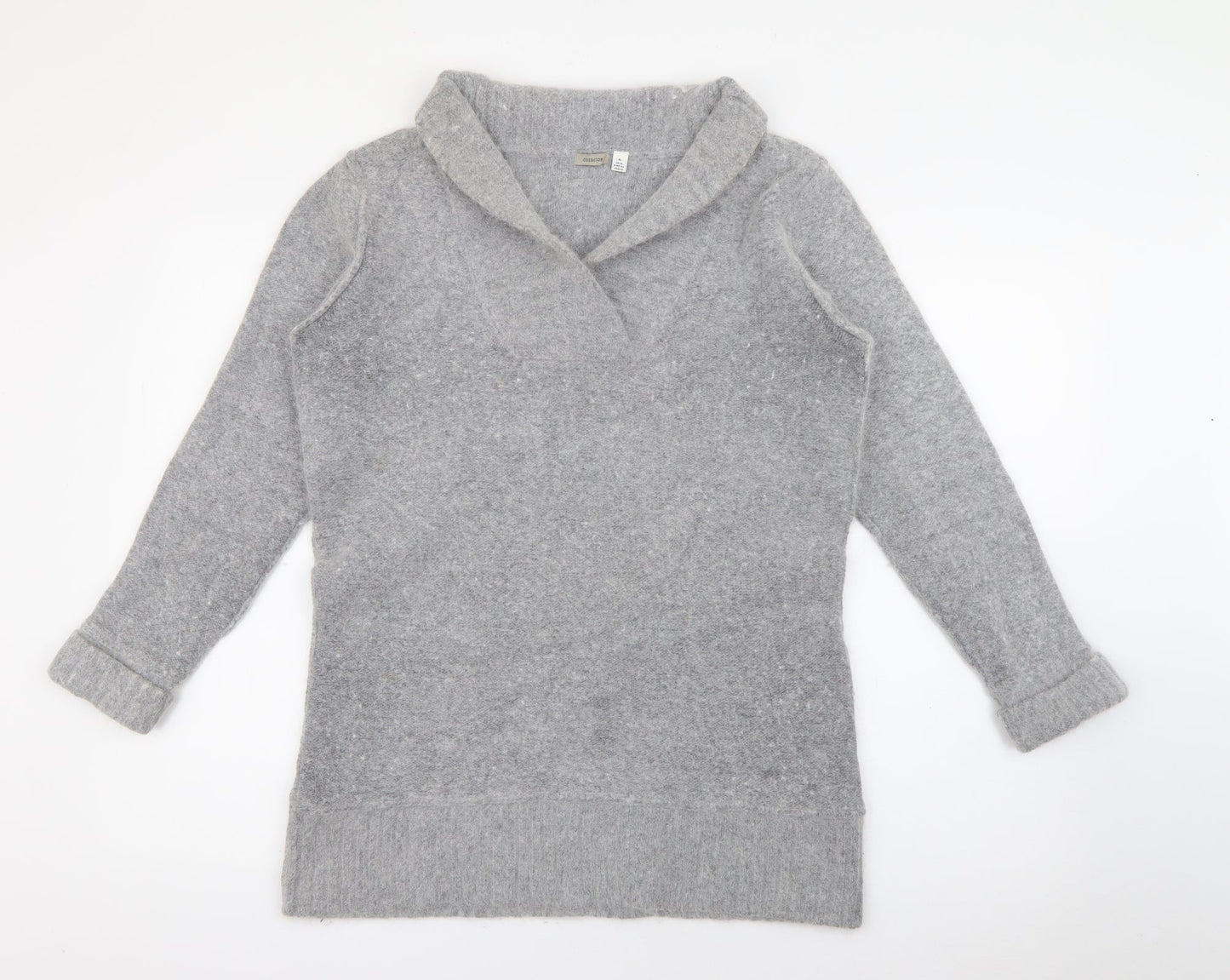 Coercion Womens Grey Roll Neck  Nylon Pullover Jumper Size XL