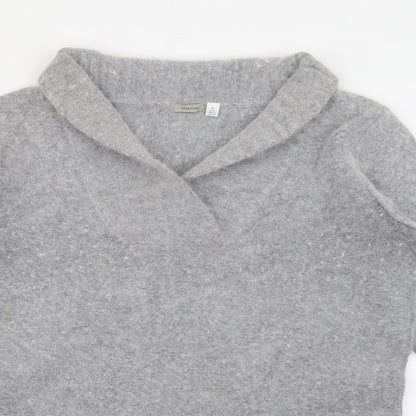 Coercion Womens Grey Roll Neck  Nylon Pullover Jumper Size XL