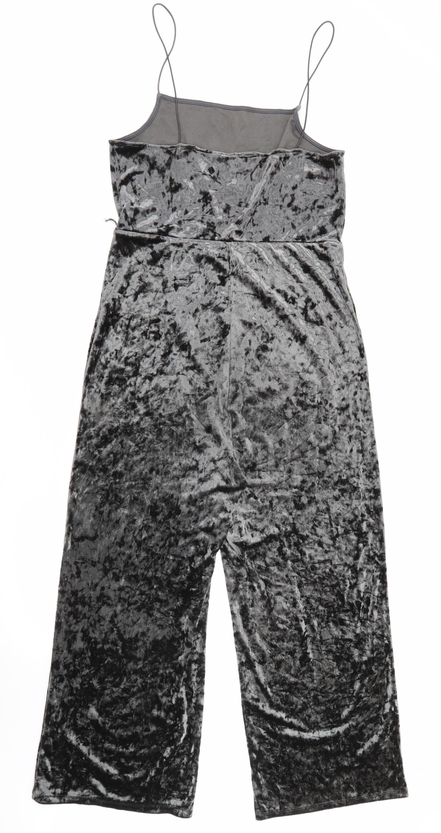 Topshop Womens Grey  Polyester Jumpsuit One-Piece Size 12 L25 in