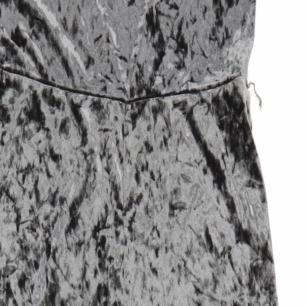 Topshop Womens Grey  Polyester Jumpsuit One-Piece Size 12 L25 in