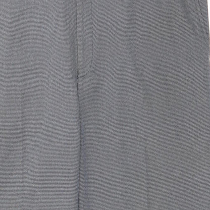 Marks and Spencer Womens Grey  Polyester Carrot Trousers Size 40 in L29 in Regular Zip