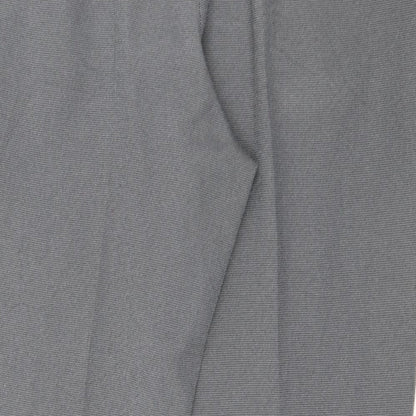 Marks and Spencer Womens Grey  Polyester Carrot Trousers Size 40 in L29 in Regular Zip