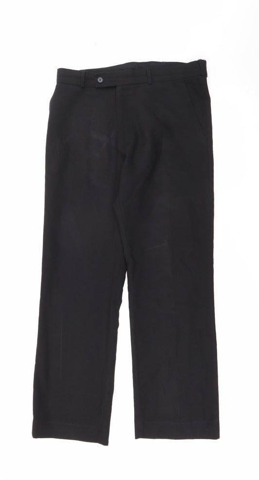 George Womens Black  Polyester Carrot Trousers Size 32 L29 in Regular Zip