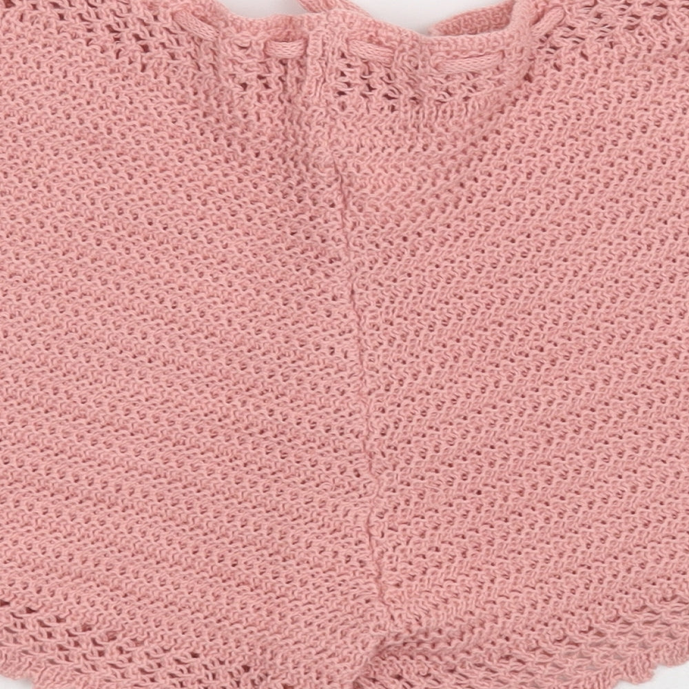 SheIn Womens Pink  100% Acrylic Paperbag Shorts Size S L11.5 in Regular Drawstring