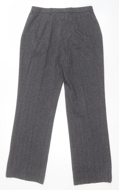 Lakeland Womens Grey  Polyester Dress Pants Trousers Size 10 L29 in Regular Zip