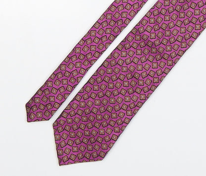 Additional front view of Van Laack men’s multicoloured geometric silk pointed tie one size