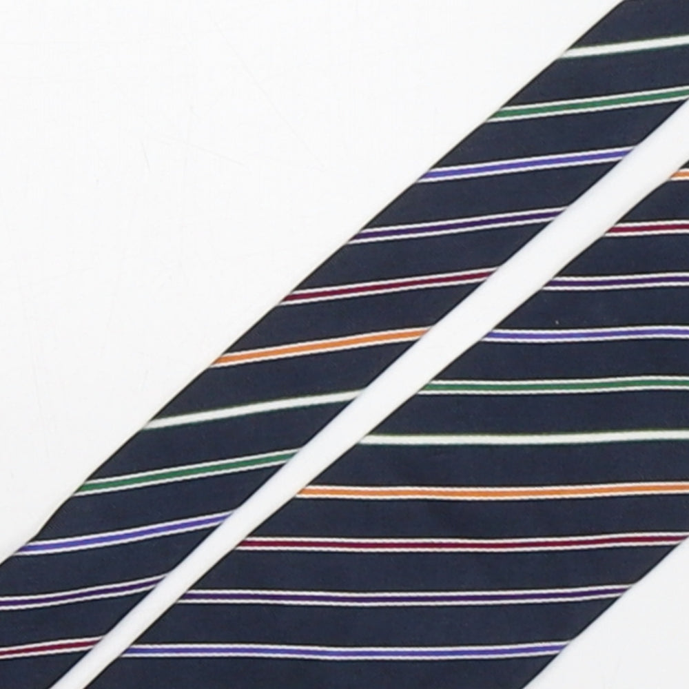 Marks and Spencer Mens Multicoloured Striped Silk Pointed Tie One Size