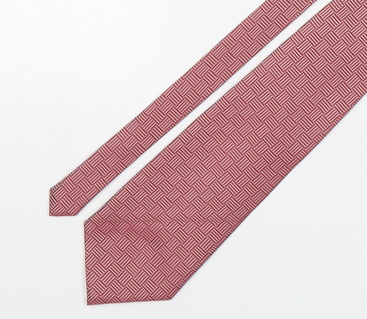 Additional front view of Valeria Boldi men’s red geometric polyester pointed tie one size