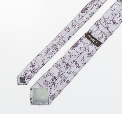 StGeorge Mens Multicoloured Floral Silk Pointed Tie One Size