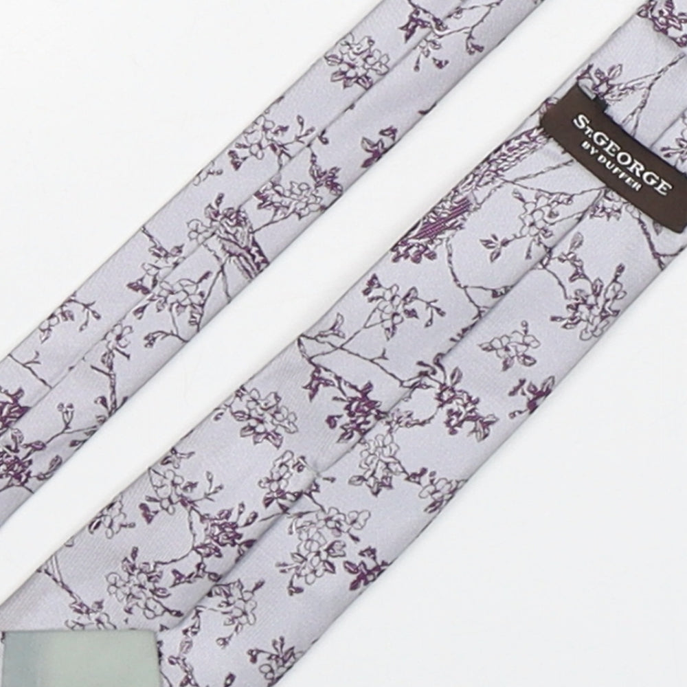 StGeorge Mens Multicoloured Floral Silk Pointed Tie One Size