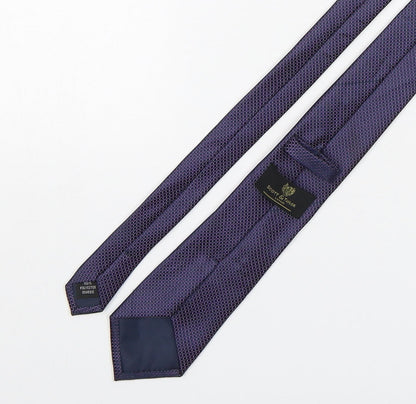 Scott & Taylor Mens Purple Geometric Polyester Pointed Tie One Size