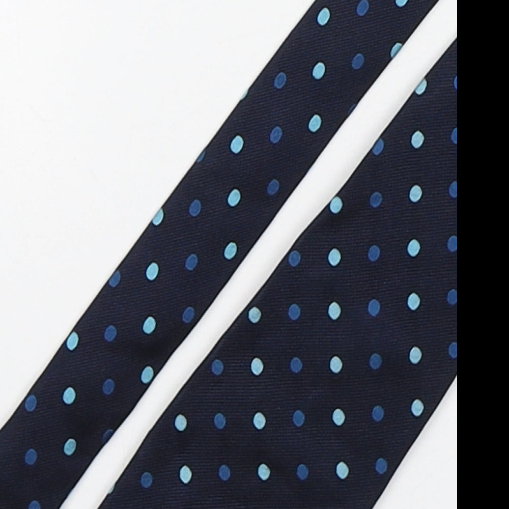 Mens Blakes Blue Polka Dot  Pointed Tie