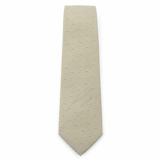 Front view of Ciro Citterio men’s beige geometric polyester pointed tie one size