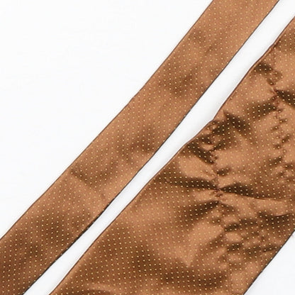 Close-up detail of Rossini men’s bronze polka dot polyester pointed tie one size