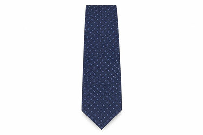 Mens Blazer Blue Geometric  Pointed Tie