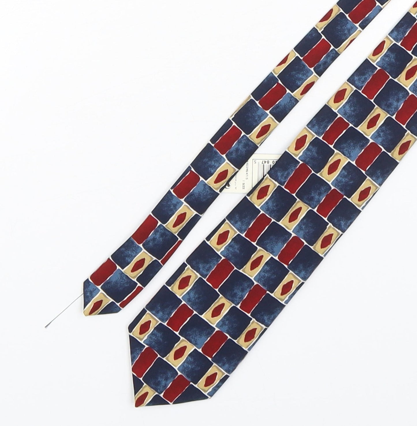 Marks and Spencer Mens Multicoloured Geometric Polyester Pointed Tie One Size