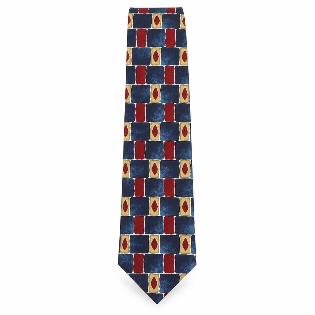 Marks and Spencer Mens Multicoloured Geometric Polyester Pointed Tie One Size