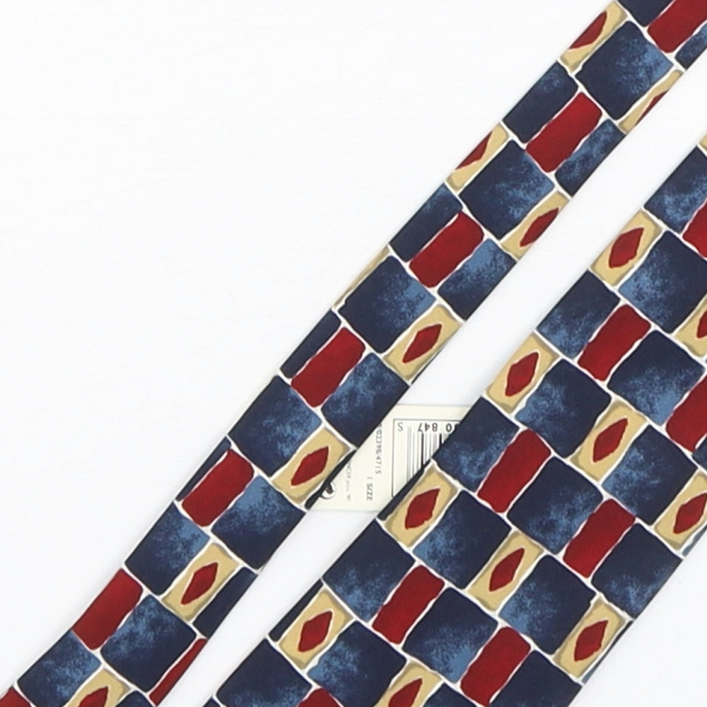 Marks and Spencer Mens Multicoloured Geometric Polyester Pointed Tie One Size
