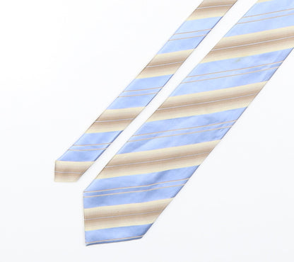 Mens Fellini Multicoloured Striped  Pointed Tie
