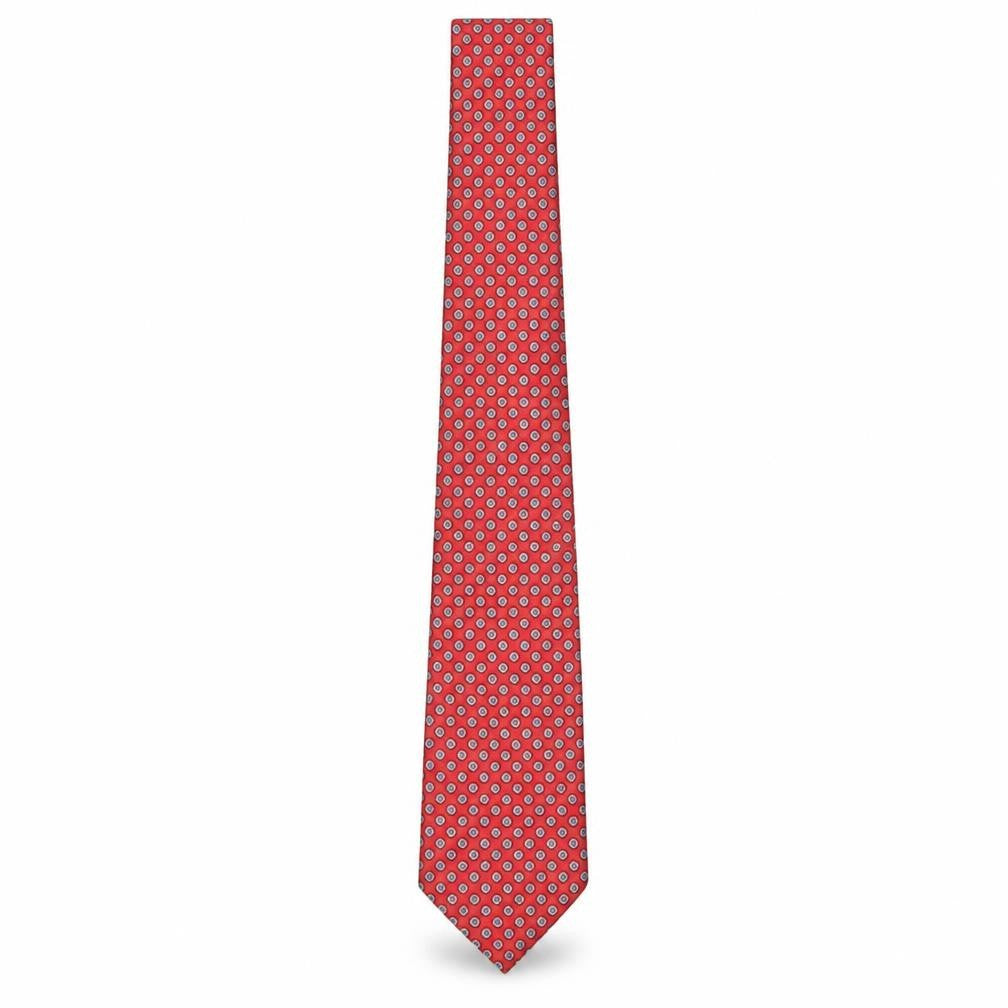Front view of Cameo Rose Cameo Studio men’s red polka dot silk pointed tie one size