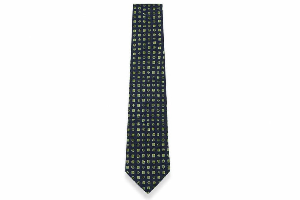 Front view of Hugh Parsons men’s multicoloured floral silk pointed tie one size