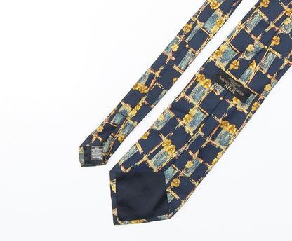 Marks and Spencer Mens Multicoloured Plaids & Checks Silk Pointed Tie One Size