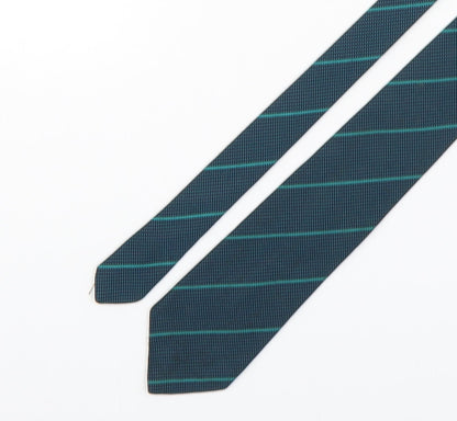 Additional front view of Paul John men’s green geometric polyester pointed tie one size