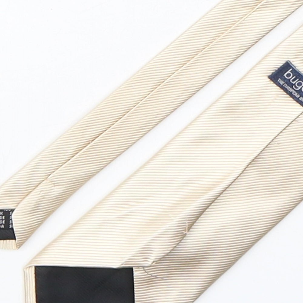 Mens Bugatti Gold No Pattern  Pointed Tie