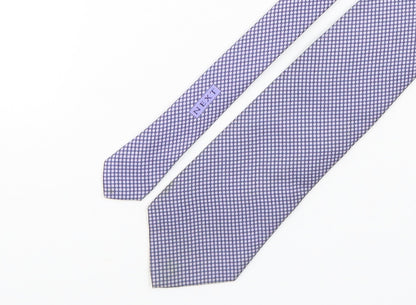 NEXT Mens Purple Geometric Silk Pointed Tie One Size