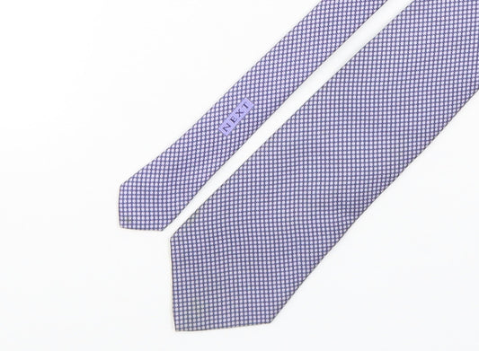 NEXT Mens Purple Geometric Silk Pointed Tie One Size