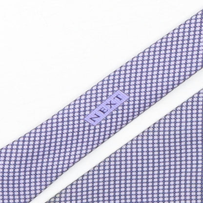 NEXT Mens Purple Geometric Silk Pointed Tie One Size
