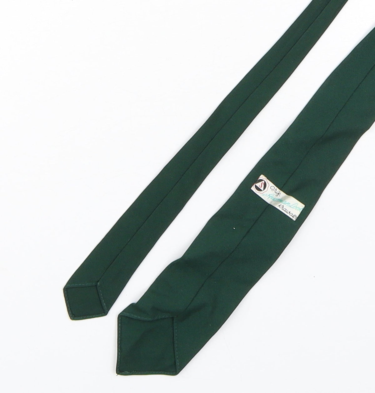 Back view of austrianlook men’s green polyester pointed tie one size - deer