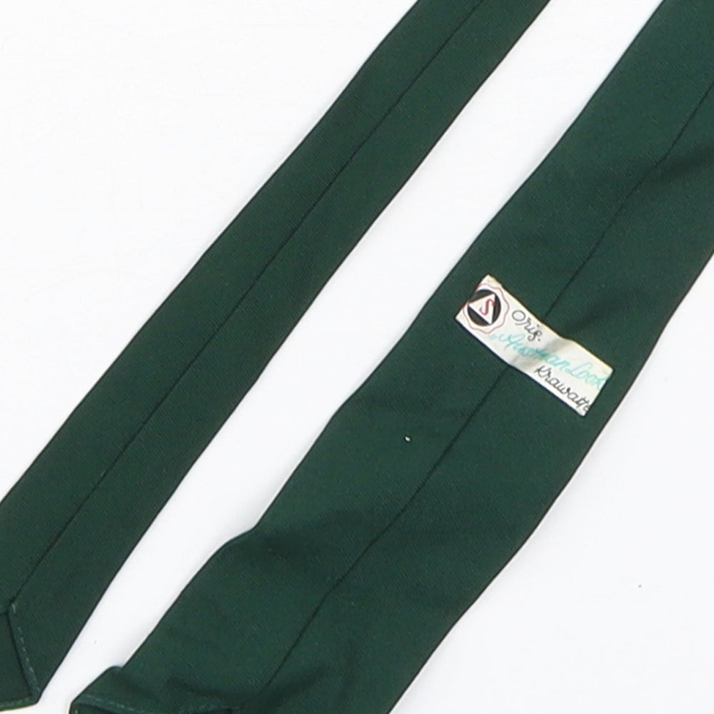 Brand and care label for austrianlook men’s green polyester pointed tie one size - deer