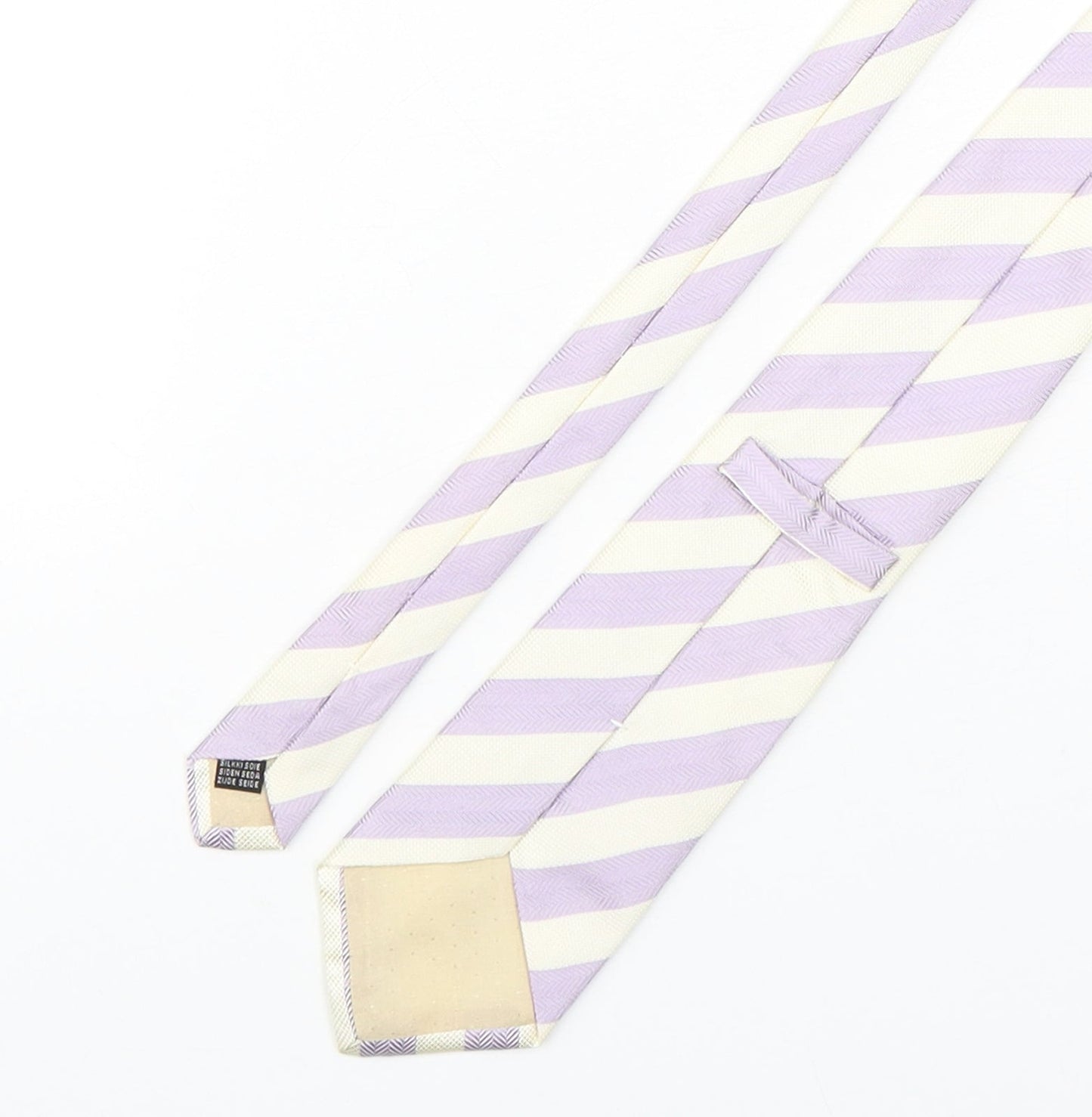 Marks and Spencer Mens Multicoloured Striped Silk Pointed Tie One Size