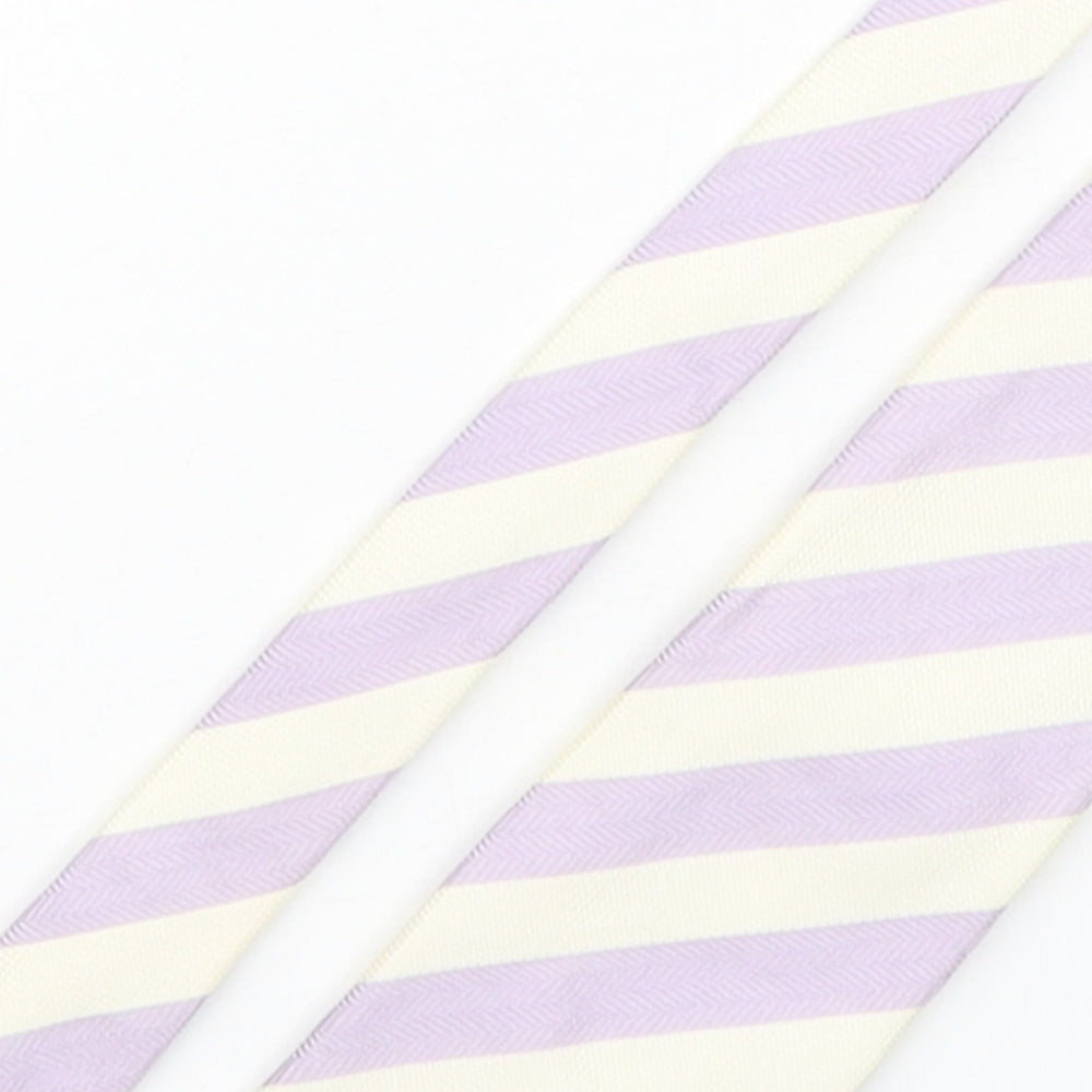 Marks and Spencer Mens Multicoloured Striped Silk Pointed Tie One Size
